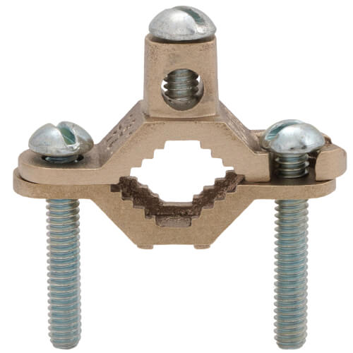 Main product image of 1/2" - 1" Bronze Grounding Clamp Kit w/ 12" 6g Wire