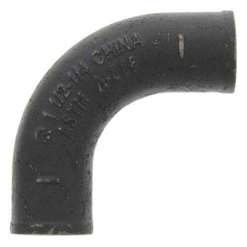 Main product image of 1-1/2" Imported No Hub Cast Iron 90° Elbow