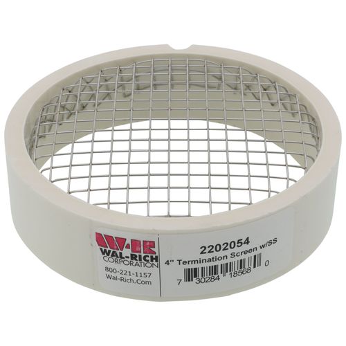 Main product image of 4" PVC Termination Vent w/ SS Screen