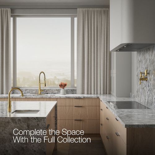 Main product image of Simplice Semi-Professional 1-Handle Pull Out Kitchen Faucet with Spray (Moderne Brass), K-22033-2MB