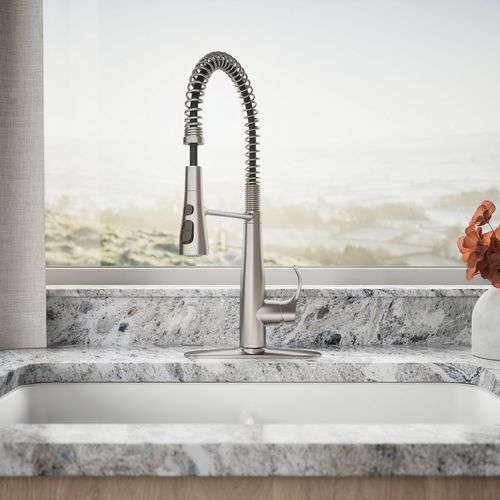 Main product image of Simplice Semi-Professional 1-Handle Pull Out Kitchen Faucet with Spray (Stainless Steel), K-22033-VS