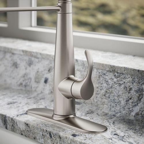 Main product image of Simplice Semi-Professional 1-Handle Pull Out Kitchen Faucet with Spray (Stainless Steel), K-22033-VS