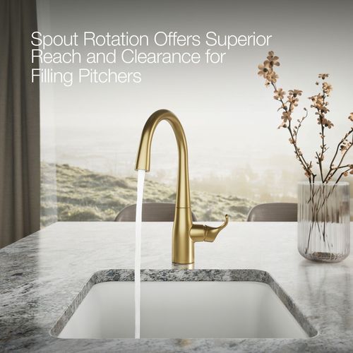 Main product image of Simplice 1-Handle Swing Spout Bar Faucet (Moderne Brass), K-22034-2MB
