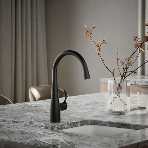 Main product image of Simplice 1-Handle Swing Spout Bar Faucet (Matte Black), K-22034-BL