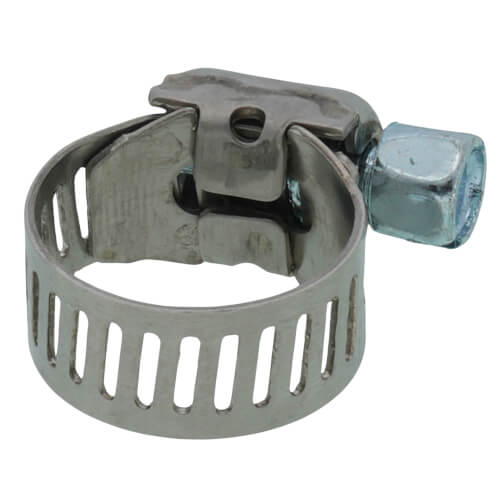 1/4"- 5/8" #4 Stainless Steel Hose Clamp w/ Carbon Screw