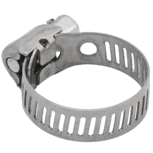 7/16"- 1" #8 Stainless Steel Worm Gear Hose Clamp w/ Carbon Screw