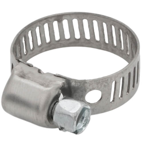 7/16"- 1" #8 Stainless Steel Worm Gear Hose Clamp w/ Carbon Screw