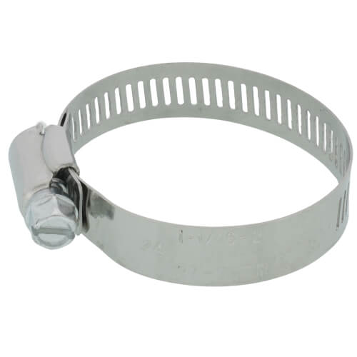 Main product image of 1"- 2" #24 Stainless Steel Worm Gear Hose Clamp w/ Carbon Screw