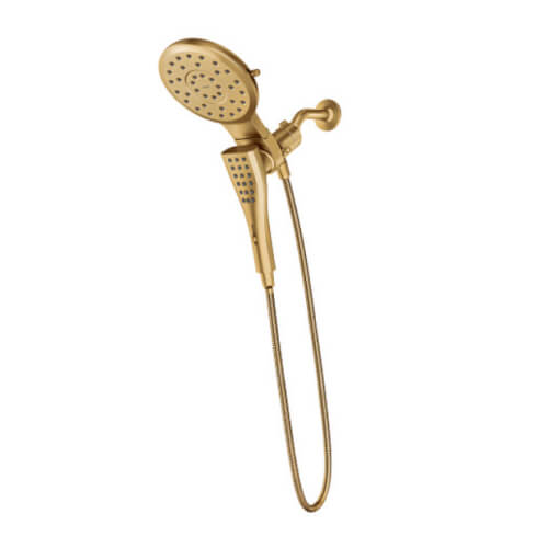 Verso 7" Diameter 8-Spray Pattern Spray Head w/ Handshower (Brushed Gold)