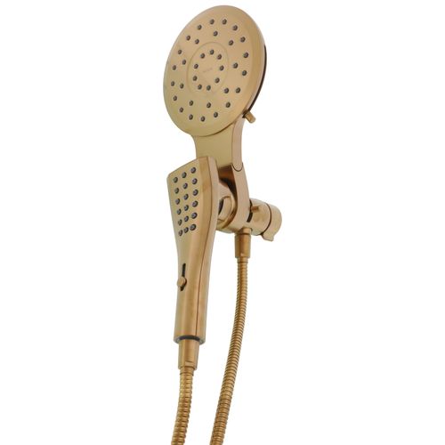 Verso 7" Diameter 8-Spray Pattern Spray Head w/ Handshower (Brushed Gold)