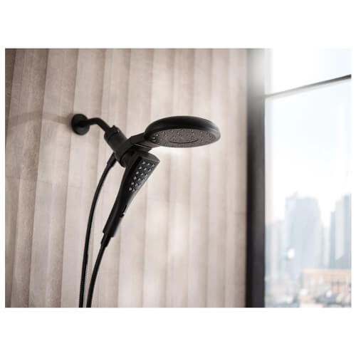 Main product image of Verso 7" Diameter 8-Spray Pattern Spray Head w/ Handshower (Matte Black), 220C3BL