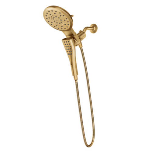 Verso 7" Diameter 8-Spray Pattern Spray Head w/ Handshower and Infinite Dial (Brushed Gold)