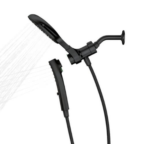 Verso 7" Diameter 8-Spray Pattern Spray Head w/ Handshower and Infinite Dial (Matte Black)