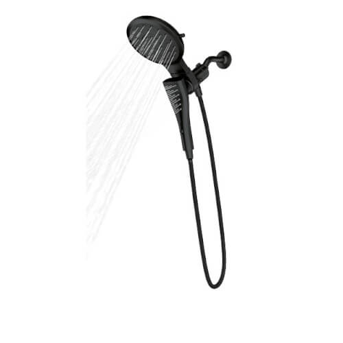 Verso 7" Diameter 8-Spray Pattern Spray Head w/ Handshower and Infinite Dial (Matte Black)
