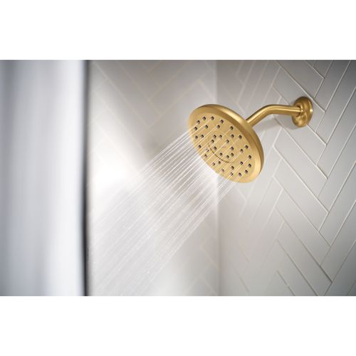 Verso 8 Function 7" Diameter Spray Head Rainshower, 2.5 GPM, 220R7BG (Brushed Gold)
