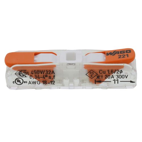 Main product image of Lever Nut Inline Butt Splice Connector, 20-12 AWG (Box of 500)