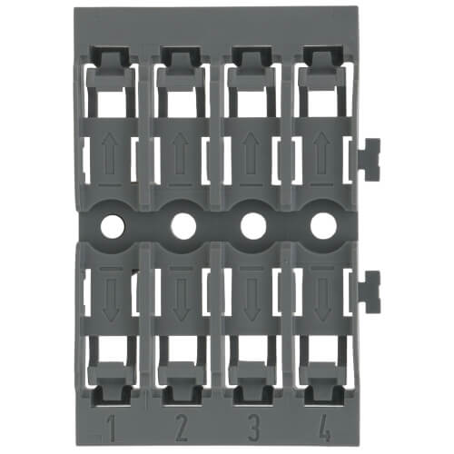 4-Gang Mounting Carrier for Levered Inline Splicing Connectors (Gray)