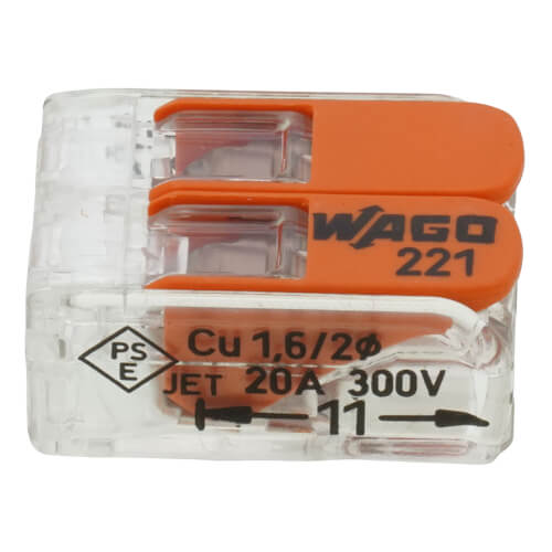 Main product image of 2-Conductor Compact Splicing Lever Nut Connector, 24-12 AWG (Box of 100)