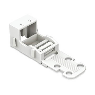 Main product image of 1-Gang 221 Series 2-Conductor Mounting Carrier for Panel Mount, 24-12 AWG (White)