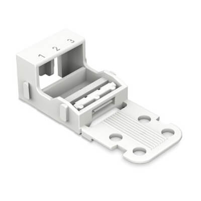 Main product image of 1-Gang 221 Series 3-Conductor Mounting Carrier for Panel Mount, 24-12 AWG (White)