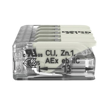 Main product image of 5-Conductor Compact Splicing Lever Nut Connector for Ex Applications, 20-10 AWG (Box of 15)