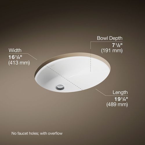 Main product image of Caxton 19-1/4" Undermount Bathroom Sink (White), K-2210-0