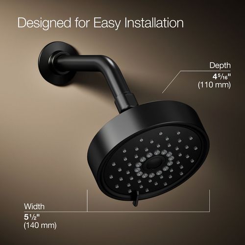 Main product image of Purist Three-Function Showerhead, 2.5 GPM (Matte Black), K-22170-BL