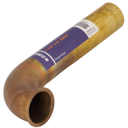 Main product image of 1-1/2" X 8" Rough Brass Direct Connect Waste Bend, 22 GA
