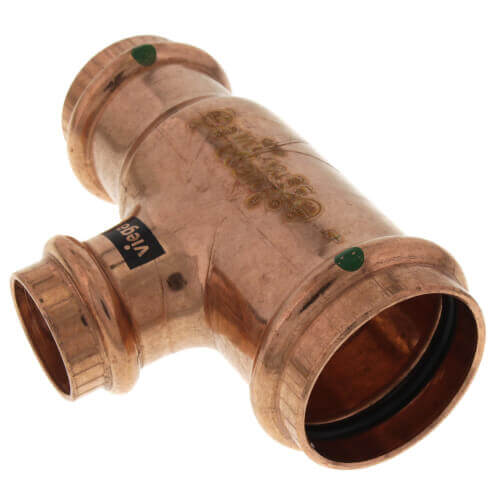 22243 Viega 22243 1 1 4 X 3 4 X 1 2 ProPress Copper Tee 22243-viega-22243-1-1-4-x-3-4-x-1-2-propress-copper-tee