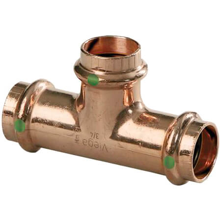 Main product image of 1-1/4" x 3/4" x 1" ProPress Copper Tee