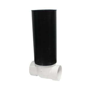 Main product image of 4" PVC Backwater Valve w/ DWV Hub, 16" Access Sleeve, and ABS Lid