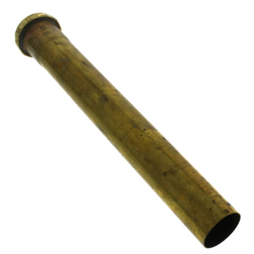 Main product image of 1-1/2" x 12", 20 Gauge, Slip Joint Extension Tube (Rough Brass) w/ Nuts and Washers