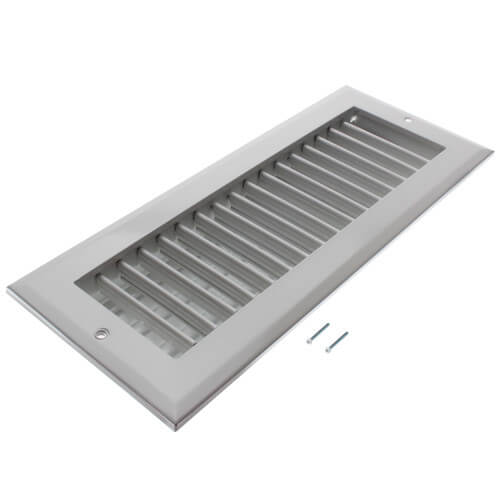 12" x 4" (Wall Opening Size) White Sidewall/Ceiling Register (A618MS Series)