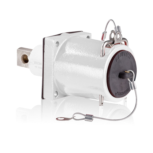 Main product image of Rhino-Hide Single Pole Male Receptacle Single Hole Bus Bar, 313MCM-777MCM Cable, 1000V 1135A Max (White)