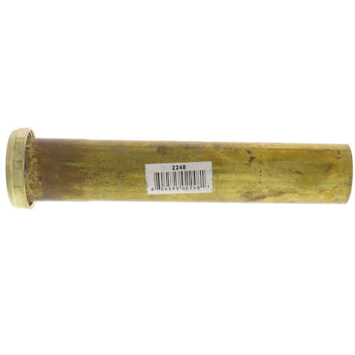 Main product image of 1-1/2" x 8" Slip Joint Extension Tube (Rough Brass) w/ Nuts and Washers