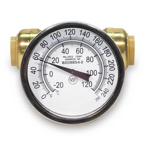 22771 CashAcme 22771 SharkBite Temperature Gauge with 1/2" Tee
