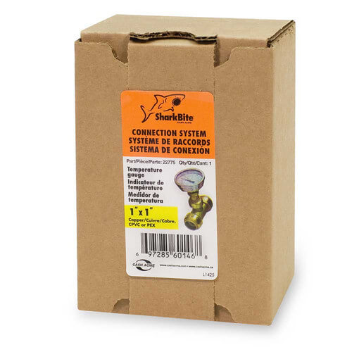 22775 CashAcme 22775 SharkBite Temperature Gauge with 1" Tee