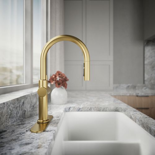 Main product image of Crue 1-Handle Pull Down Kitchen Faucet (Moderne Brass), K-22972-2MB