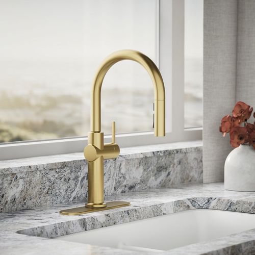Main product image of Crue 1-Handle Pull Down Kitchen Faucet (Moderne Brass), K-22972-2MB