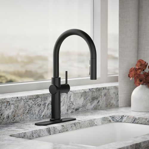 Main product image of Crue 1-Handle Pull Down Kitchen Faucet (Matte Black), K-22972-BL
