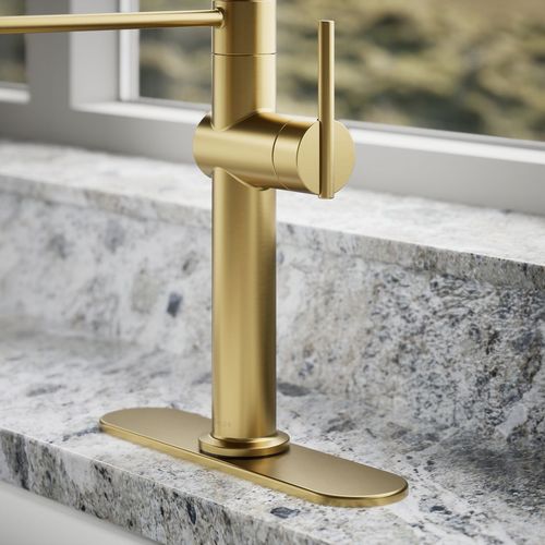 Main product image of Crue Semi-Professional 1-Handle Pull Down Kitchen Faucet (Moderne Brass), K-22973-2MB