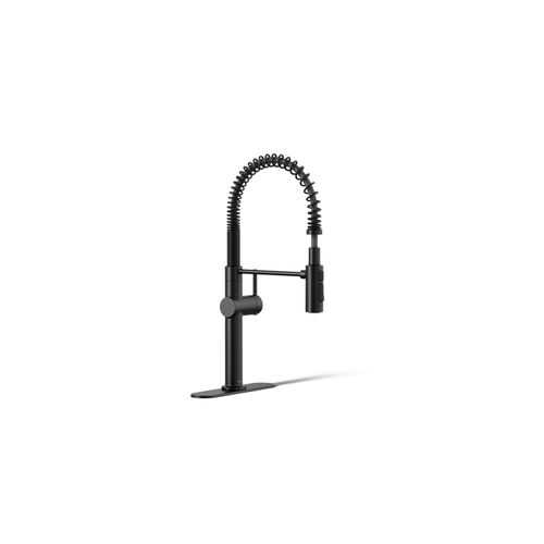 Main product image of Crue Semi-Professional 1-Handle Pull Down Kitchen Faucet (Matte Black), K-22973-BL