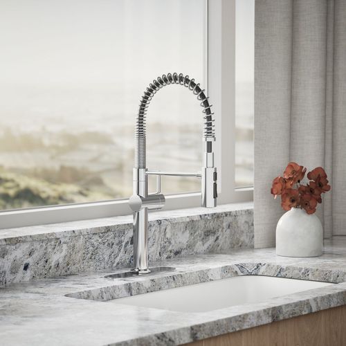 Main product image of Crue Semi-Professional 1-Handle Pull Down Kitchen Faucet (Polished Chrome), K-22973-CP