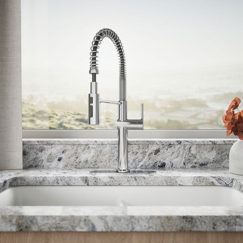 Main product image of Crue Semi-Professional 1-Handle Pull Down Kitchen Faucet (Polished Chrome), K-22973-CP