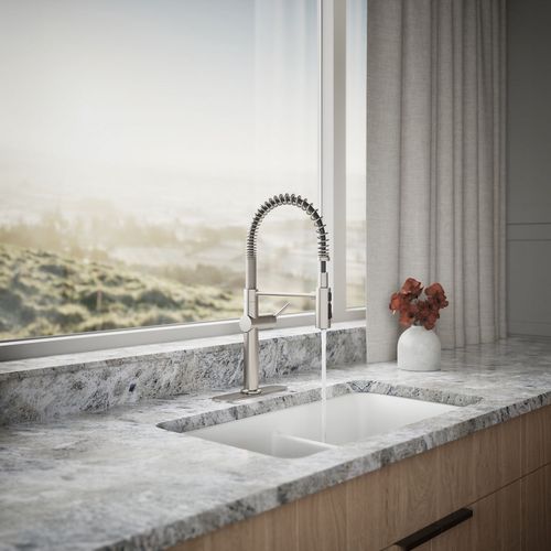 Main product image of Crue Semi-Professional 1-Handle Pull Down Kitchen Faucet (Stainless Steel), K-22973-VS