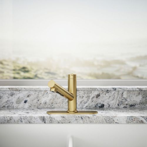 Main product image of Crue 1-Handle Pull Out Kitchen Faucet (Moderne Brass), K-22976-2MB