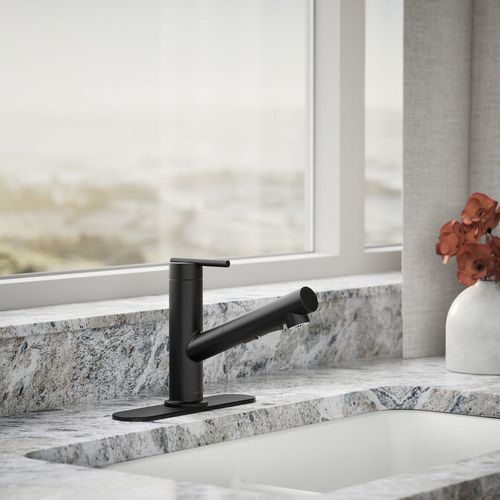 Main product image of Crue 1-Handle Pull Out Kitchen Faucet (Matte Black), K-22976-BL