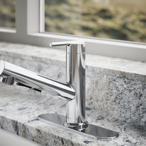 Main product image of Crue 1-Handle Pull Out Kitchen Faucet (Polished Chrome), K-22976-CP