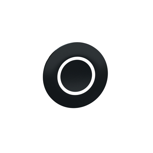 Main product image of Harmony ZB Round White Marked O Push Button Cap - Black