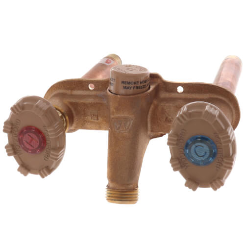 Main product image of Model 22 4", 1/2" x 3/4" Sweat Inlet Hot & Cold Anti-Siphon Wall Faucet w/ Metal Handle